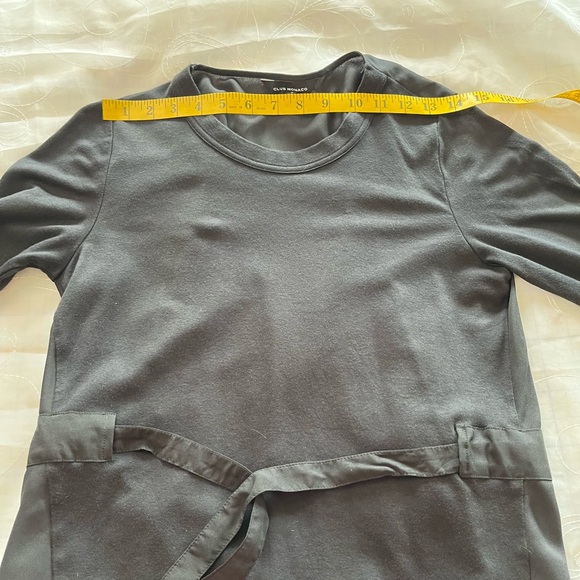 Club Monaco Women’s S/P Black 3/4 Sleeve U-Nexk Dress Top - Picture 4 of 12